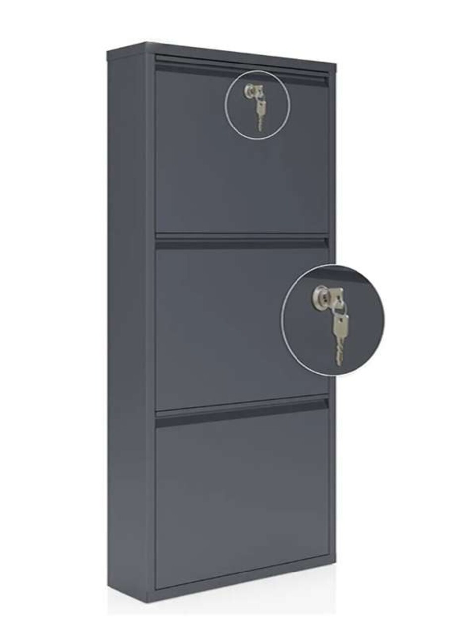 Pantofar, Hanah Home, Primo 3, 50x104x15 cm, Metal, Antracit - imagine 6